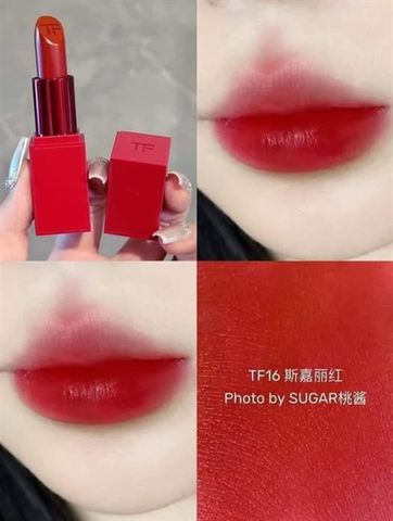 Son Tom Ford 16 Matte Scarlet Rouge Vỏ Đỏ – Son lì màu đỏ, dưỡng ẩm môi mềm, phong cách sang trọng, quà tặng lý tưởng cho nữ