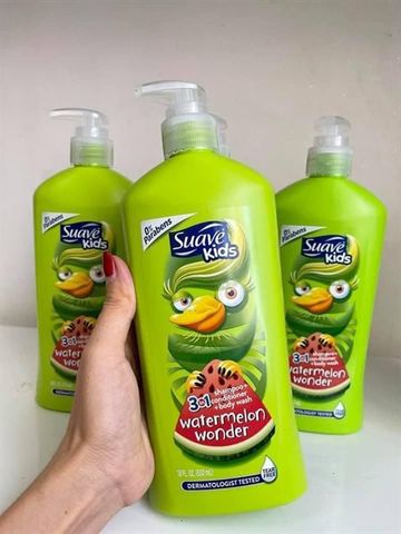 Dầu Gội Suave Kids 3in1 Silly Apple 532ml – Dưa Hấu – Sạch Nhẹ Dịu cho Trẻ Em
