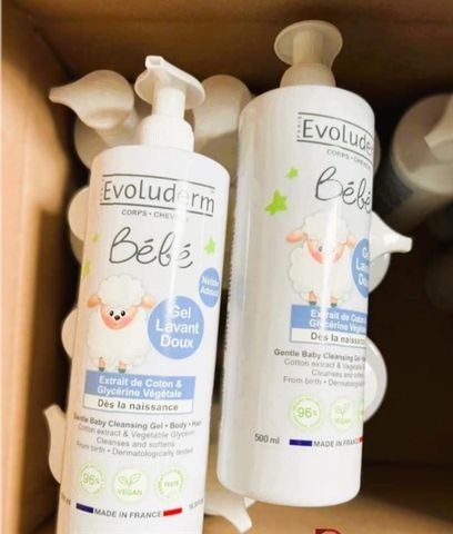 Sữa Tắm Em Bé Evoluderm Bébé 500ml - Dịu Nhẹ, Dưỡng Ẩm Cho Da Nhạy Cảm, Mỹ Phẩm Chăm Sóc Bé Toàn Diện