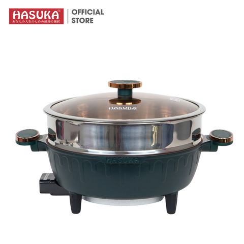 Nồi Lẩu Điện Đa Năng HASUKA HSK-356L 1500W - Dung Tích 6L, Chức Năng Nấu Lẩu, Chiên, Xào, Hấp, An Toàn và Tiện Lợi