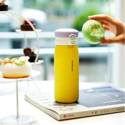 Bình Giữ Nhiệt LocknLock Cho Bé LHC3268YEL 270ml - Thiết Kế Thon Gọn, Giữ Nóng 5 Giờ, Giữ Lạnh 12 Giờ - Hàng Chính Hãng