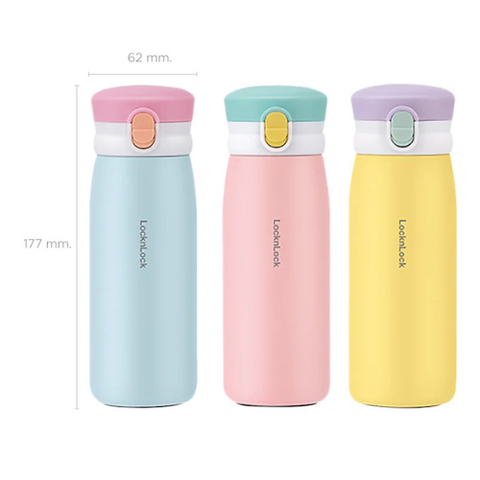 Bình Giữ Nhiệt LocknLock Cho Bé LHC3268YEL 270ml - Thiết Kế Thon Gọn, Giữ Nóng 5 Giờ, Giữ Lạnh 12 Giờ - Hàng Chính Hãng