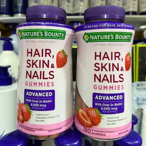 Kẹo dẻo Hair Skin Nails Nature’s Bounty 180 viên – đẹp da tóc móng
