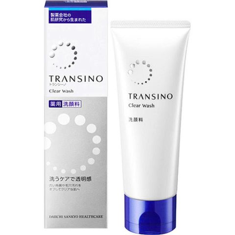 Sữa Rửa Mặt Transino Clear Wash EX - Chăm Sóc Da Sáng Mịn, Nguyên Liệu Tự Nhiên, Dành Cho Da Nhờn, Hỗ Trợ Kháng Viêm