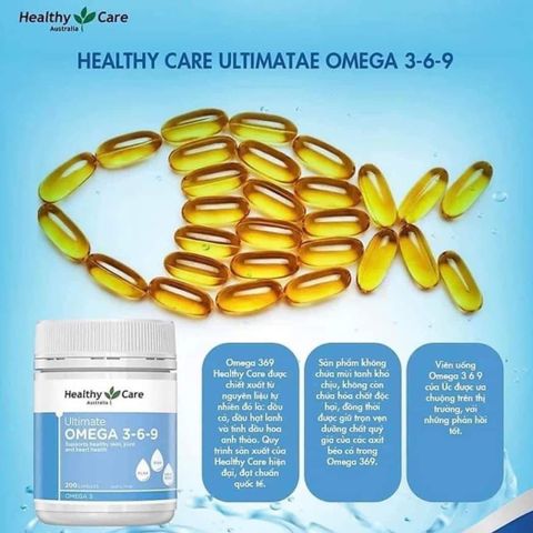 Healthy Care Ultimate Omega 369 - 200 Viên Hỗ Trợ Sức Khỏe Tim Mạch, Omega 3, 6, 9 Từ Thiên Nhiên, Thực Phẩm Chức Năng Chất Lượng