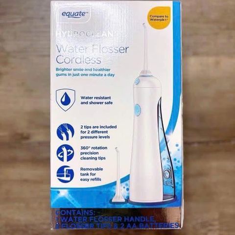 Máy tăm nước không dây Equate HydroClean - Vệ sinh răng miệng hiệu quả, công nghệ phun áp lực, dễ sử dụng di động, chăm sóc sức khỏe răng miệng.