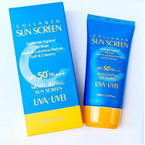 Kem Chống Nắng 3W Collagen Sun Screen SPF50 PA+++ - Dưỡng Ẩm, Bảo Vệ Da Khỏi Tia UV, Không Nhờn Rít, Chất Lượng Hàn Quốc