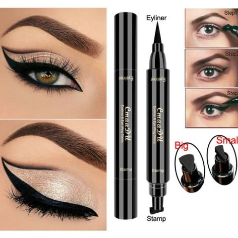 Bút Kẻ Mắt Cmaadu Hai Đầu Eyeliner & Wing Stamp - Tiện Dụng, Chống Lem, Trang Điểm Dễ Dàng cho Phái Đẹp