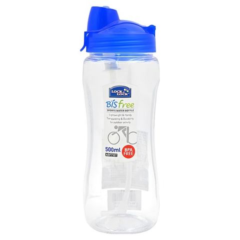 Bình Nước Nhựa Thể Thao Lock&Lock ABF710T 500ML - Thiết Kế Tiện Dụng Cho Người Năng Động, Có Ống Hút, Dễ Dàng Sử Dụng