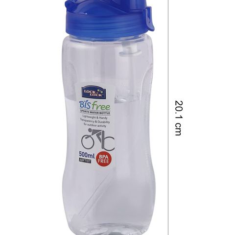 Bình Nước Nhựa Thể Thao Lock&Lock ABF710T 500ML - Thiết Kế Tiện Dụng Cho Người Năng Động, Có Ống Hút, Dễ Dàng Sử Dụng