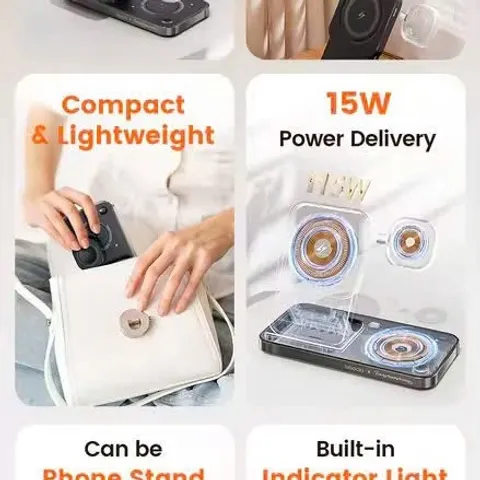 Sạc Nhanh Không Dây 3in1 Toocki - Sạc 15W An Toàn, Gọn Gàng, Tương Thích iPhone, Samsung, Đồng Hồ Thông Minh