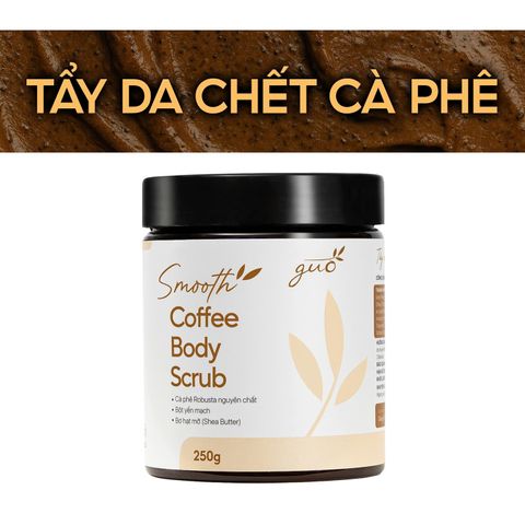 Tẩy Tế Bào Chết Body Cà Phê Robusta & Yến Mạch GUO 250g - Chăm sóc da mềm mịn, tẩy tế bào chết tự nhiên, hương cà phê thư giãn