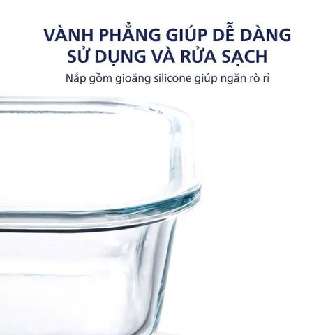 Hộp đựng thực phẩm thủy tinh Luminarc Purebox Putina hình tròn 650ml - Chịu nhiệt, an toàn cho sức khỏe gia đình
