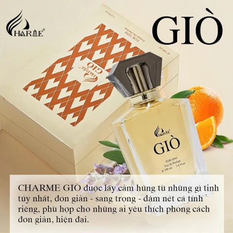Nước Hoa Nam Charme Giò 100ml - Hương Thơm Phương Đông Độc Đáo, Tự Tin và Lưu Hương Lâu 12 Giờ - Phiên Bản 2024