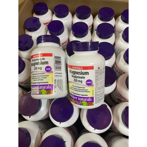 Viên uống Magnesium Bisglycinate 200mg Webber Natural - Giảm căng thẳng, tăng cường sức khỏe xương, hỗ trợ giấc ngủ, hạn sử dụng 2030