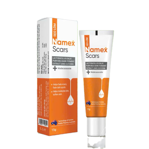 Gel Hỗ Trợ Namex Scars - Kem Giảm Sẹo Lồi, Lõm, Mờ Thâm Mụn 15g - Hỗ Trợ Làm Mịn Da, Phục Hồi Tình Trạng Da Sau Mụn