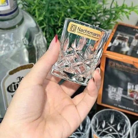 Bộ Ly Pha Lê Nachtmann Noblesse 55ml - Cao Cấp Sang Trọng, Chất Liệu Không Chì, Thiết Kế Cắt Kim Cương, Dùng Cho Whisky, Tequila, Cocktail