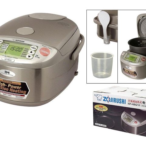 Nồi Cơm Điện Tử Cao Tần Zojirushi NP-HBQ10-XA 1.0L Nhật Bản - Thiết Kế Nhỏ Gọn, Công Nghệ IH, Bảo Hành 3 Năm