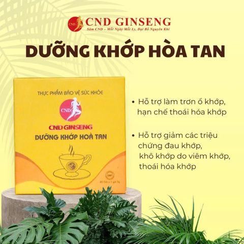 Nhân Sâm CND Ginseng Dưỡng Khớp Hòa Tan 400mg - Hỗ Trợ Giảm Đau Khớp & Thoái Hóa Khớp từ Nhân Sâm Canada