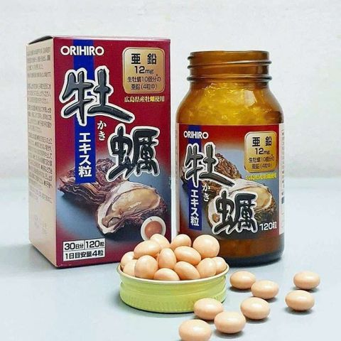 Tinh Chất Hàu Biển Orihiro Nhật Bản - 120 Viên, Hỗ Trợ Sức Khỏe Nam Giới, Tăng Cường Thể Lực, Giàu Kẽm và Vitamin B