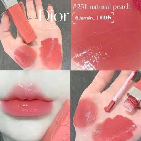 Son Dior 251 Addict Lip Tattoo Natural Peach ( tách set ko vỏ giấy) - Dưỡng ẩm, Màu sắc Tự nhiên, Son Thỏi Cao Cấp, Lâu Trôi, Trang Điểm Hàng Ngày