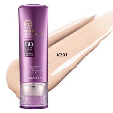 Kem nền, kem lót The Face Shop Power Perfection BB Cream SPF37 PA++ V201 40g – che khuyết điểm, mượt da