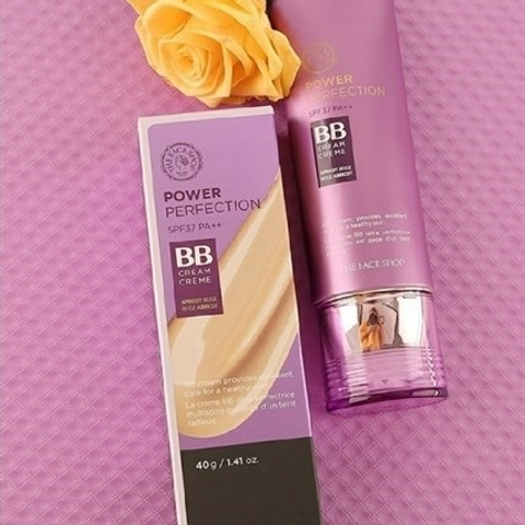 Kem nền, kem lót The Face Shop Power Perfection BB Cream SPF37 PA++ V201 40g – che khuyết điểm, mượt da