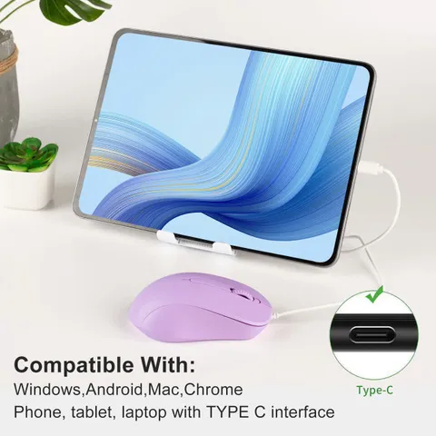 Chuột Không Dây Silent Click BAK5 - Thiết Kế Tiện Dụng Chất Lượng Cao Hỗ Trợ Kết Nối Type-C cho Laptop, PC, MacBook