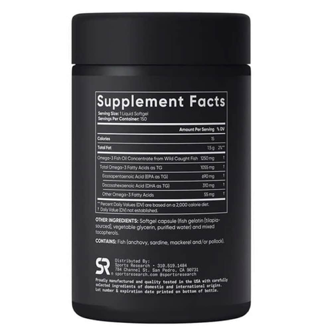 Dầu Cá SR Triple Strength Omega-3 150 Viên - Hỗ Trợ Tim Mạch và Tăng Cường Sức Khỏe Não Bộ, EPA 690mg, DHA 290mg