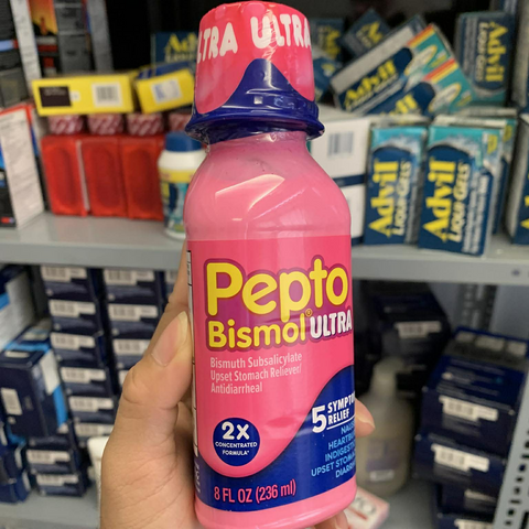 Siro Pepto Bismol Ultra - Hỗ trợ Tiêu Hóa, Giảm Buồn Nôn, Đau Bụng, Khó Tiêu - Thực Phẩm Chức Năng Dễ Dùng cho Người Từ 12 Tuổi Trở Lên