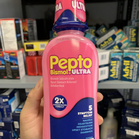 Siro Pepto Bismol Ultra - Hỗ trợ Tiêu Hóa, Giảm Buồn Nôn, Đau Bụng, Khó Tiêu - Thực Phẩm Chức Năng Dễ Dùng cho Người Từ 12 Tuổi Trở Lên