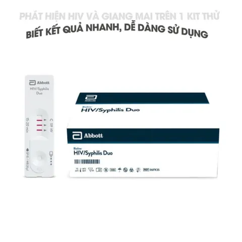 Bộ Test Combo HIV và Giang Mai Bioline (HIV/Syphilis Duo) - Kiểm Tra Kháng Thể Nhanh - Sản Phẩm Chính Hãng Abbott