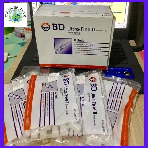 Bơm Tiêm Tiểu Đường BD Ultra Fine II 0.3ml, 0.5ml, 1ml - Kim Chích Insulin Dùng Một Lần Hộp 100 Cái