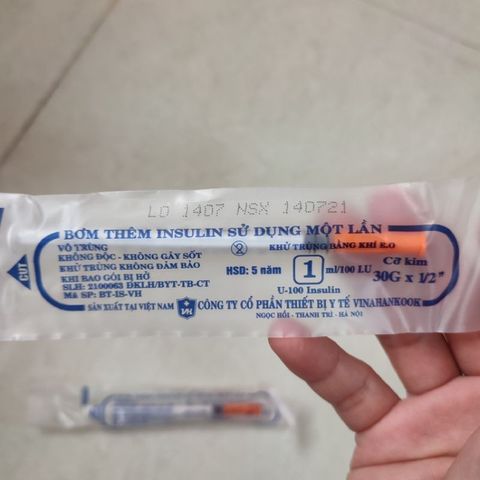 Kim Tiêm Insulin Sử Dụng Một Lần Vinahankook - Combo 10 Cây 1cc Dùng Cho Người Tiểu Đường & Thẩm Mỹ Spa