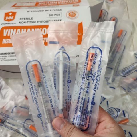 Kim Tiêm Insulin Sử Dụng Một Lần Vinahankook - Combo 10 Cây 1cc Dùng Cho Người Tiểu Đường & Thẩm Mỹ Spa
