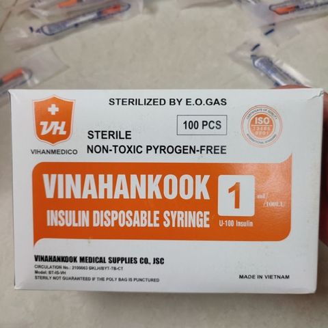 Kim Tiêm Insulin Sử Dụng Một Lần Vinahankook - Combo 10 Cây 1cc Dùng Cho Người Tiểu Đường & Thẩm Mỹ Spa