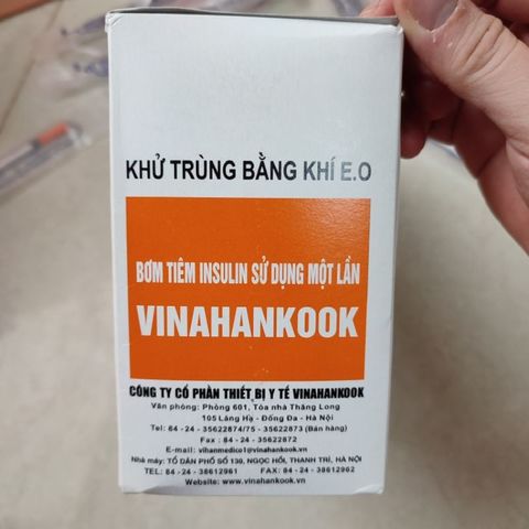 Kim Tiêm Insulin Sử Dụng Một Lần Vinahankook - Combo 10 Cây 1cc Dùng Cho Người Tiểu Đường & Thẩm Mỹ Spa