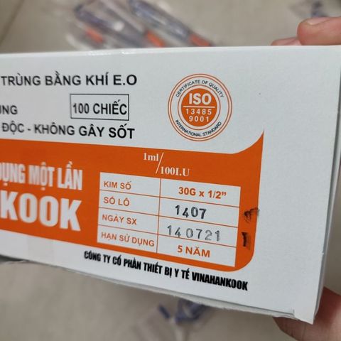 Kim Tiêm Insulin Sử Dụng Một Lần Vinahankook - Combo 10 Cây 1cc Dùng Cho Người Tiểu Đường & Thẩm Mỹ Spa