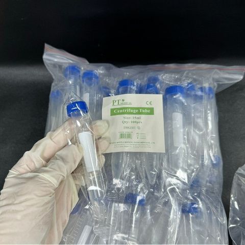 [100 cái] Ống Ly Tâm Tiệt Trùng 15ml & 50ml PT Medical Falcon - Nhựa Polypropylene Chịu Hóa Chất, Độ Bền Cao, Dễ Ghi Chú