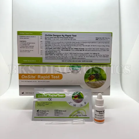 Que Test Nhanh Sốt Xuất Huyết Dengue Ag - Phát Hiện Kháng Nguyên NS1, Kháng Thể IgG/IgM | Bộ Xét Nghiệm 30 Tests CTK Biotech