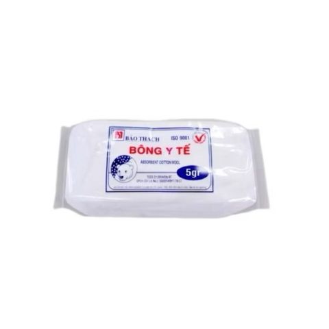 Combo 2 Bịch Bông Gòn Thấm Nước Bảo Thạch 5g - Chất Liệu 100% Tự Nhiên, An Toàn và Tiện Lợi Cho Vệ Sinh Vết Thương