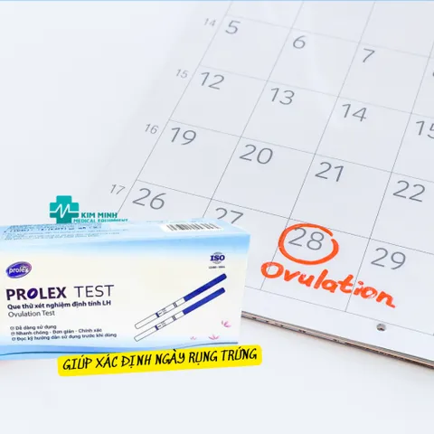 Que thử rụng trứng PROLEX - Hộp 7 que thử x 7 cốc, hỗ trợ thụ thai hiệu quả, dễ sử dụng tại nhà