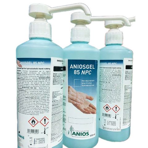 Dung Dịch Rửa Tay Khô Sát Khuẩn Anios Gel 500ml - Sản Phẩm Cao Cấp Nhập Khẩu Từ Pháp, Không Màu, Không Mùi, Duy Trì Độ Ẩm Da