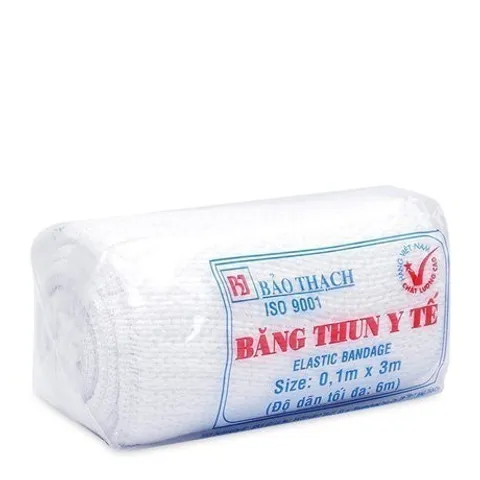 Bịch 10 Cuộn Băng Thun Y Tế Bảo Thạch 2 Móc - Độ Co Dãn Cao, Giặt Được, Dùng Trong Bệnh Viện, Hỗ Trợ Chấn Thương