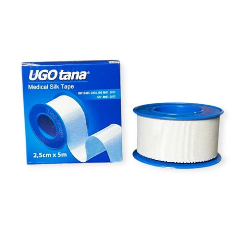 Combo 25 Cuộn Băng Keo Lụa UGO TANA 2.5CM x 5M - Keo Dán Y Tế Siêu Bám Chắc, An Toàn Cho Da Nhạy Cảm