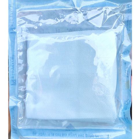 Gạc Y Tế Tiệt Trùng Bảo Thạch 10x10x6 Lớp - Bịch 10 Miếng, Thấm Hút Nhanh, Thân Thiện Môi Trường, Dùng Trong Phòng Mổ
