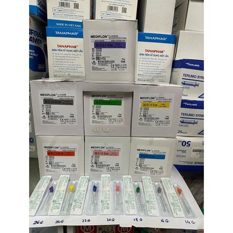 Combo 10 Kim Luồn Tĩnh Mạch Medikit Mediflon Ấn Độ - Catheter Tiêm Truyền Tĩnh Mạch Nhiều Kích Cỡ 14G-26G