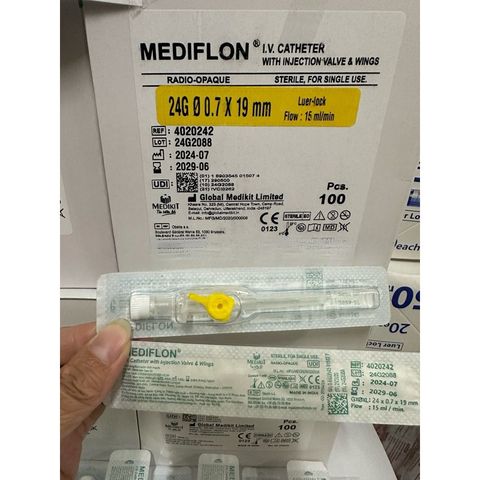 Combo 10 Kim Luồn Tĩnh Mạch Medikit Mediflon Ấn Độ - Catheter Tiêm Truyền Tĩnh Mạch Nhiều Kích Cỡ 14G-26G