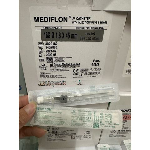 Combo 10 Kim Luồn Tĩnh Mạch Medikit Mediflon Ấn Độ - Catheter Tiêm Truyền Tĩnh Mạch Nhiều Kích Cỡ 14G-26G
