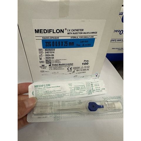 Combo 10 Kim Luồn Tĩnh Mạch Medikit Mediflon Ấn Độ - Catheter Tiêm Truyền Tĩnh Mạch Nhiều Kích Cỡ 14G-26G